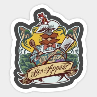 Swedish Chef Life Bon Appetit Sticker